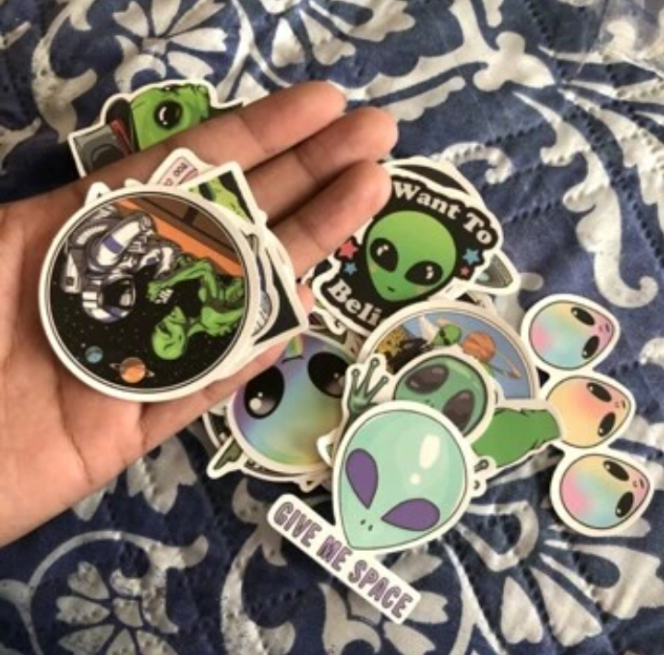 Alien Stickers 3 for $2 (Free shipping)