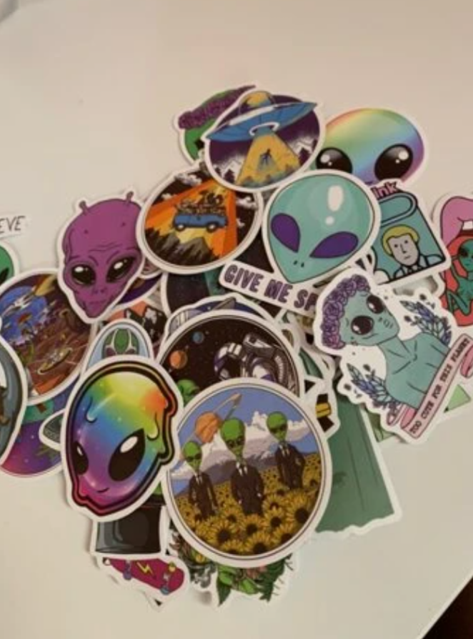 Alien Stickers 3 for $2 (Free shipping)