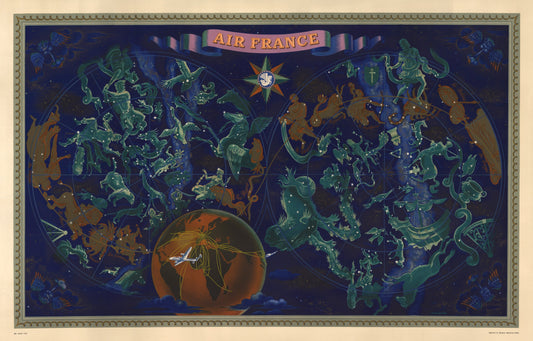 1950 Air France - Celestial Map