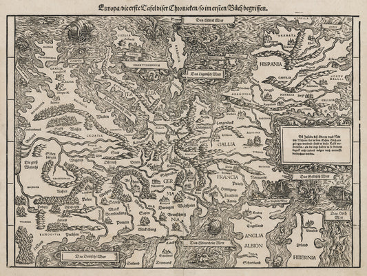 1548 Europa, die erste Tafel diser Chronicken, so im ersten Buch begriffen