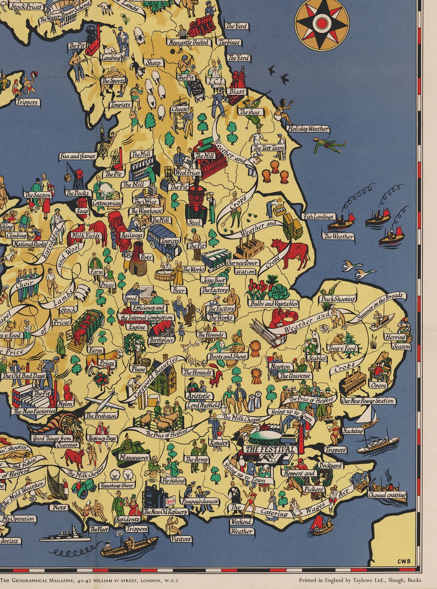 1951 What do they Talk About? (Pictorial Map of Britain)