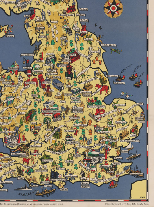 1951 What do they Talk About? (Pictorial Map of Britain)