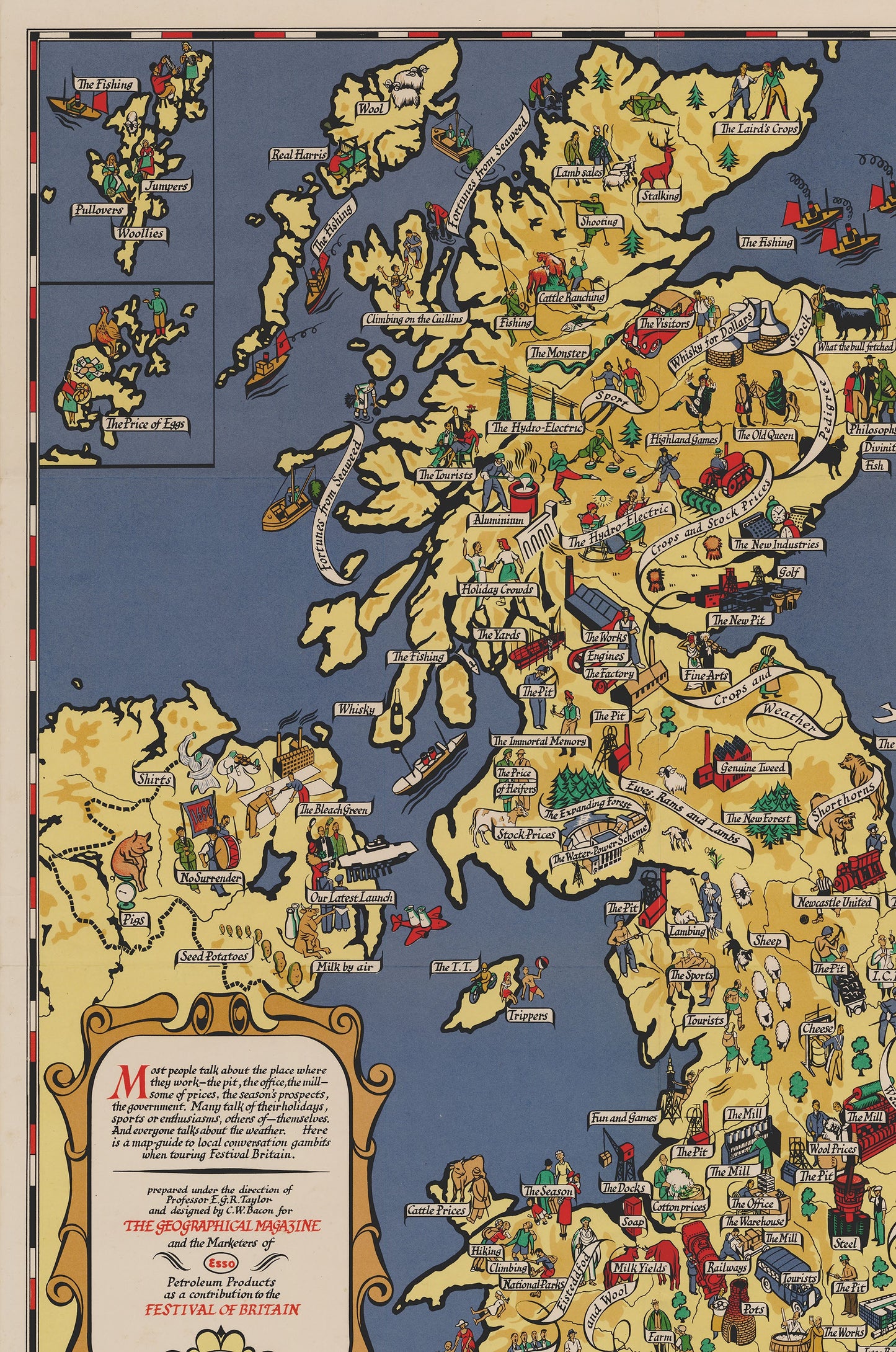 1951 What do they Talk About? (Pictorial Map of Britain)