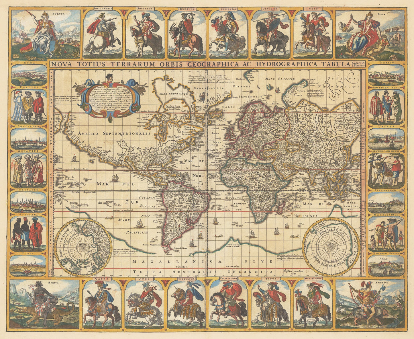 1652 Nova Totius Terrarum Orbis Geographica ac Hydrographica Tabula