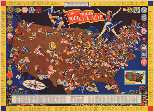 1939 Albert Richard Football Map