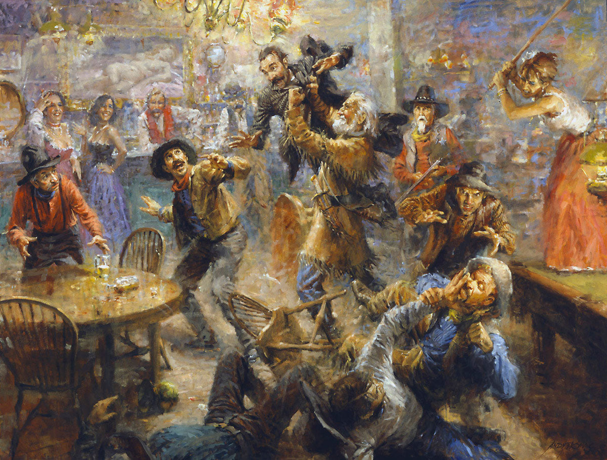 After The Poker Game - Cowboy Art by Andy Thomas