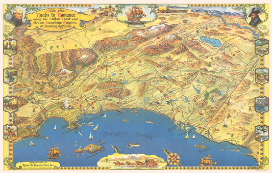1958 Ride the Roads to Romance... Southern California