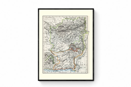 Afghanistan and Baluchistan Map